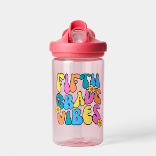 Colourful Fifth Grade Vibes– Back to  school Retro Water Bottle