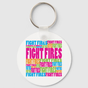 Colourful Fight Fires Key Ring