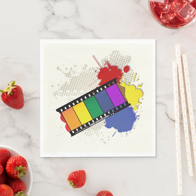 Colourful Filmstrip Paper Napkins (Creator Uploaded)