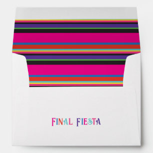 Colourful Final Fiesta Mexican Serape Bachelorette Envelope