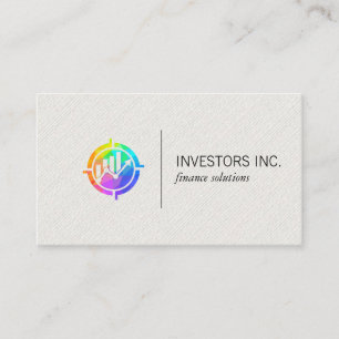Colourful Financial Growth Icon   Investments Business Card