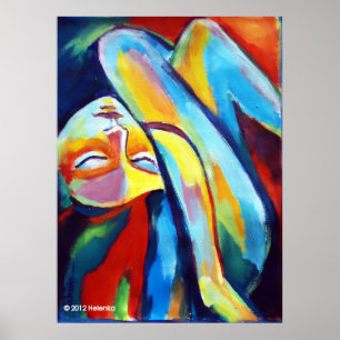 Colourful Fine Art  Prints  - Female Seated Figure