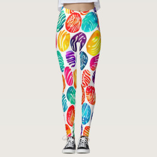 Colourful Fingerprint Art Leggings