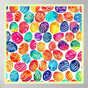 Colourful Fingerprint Art Poster