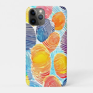 Colourful Fingerprint Pattern iPhone 11 Pro Case