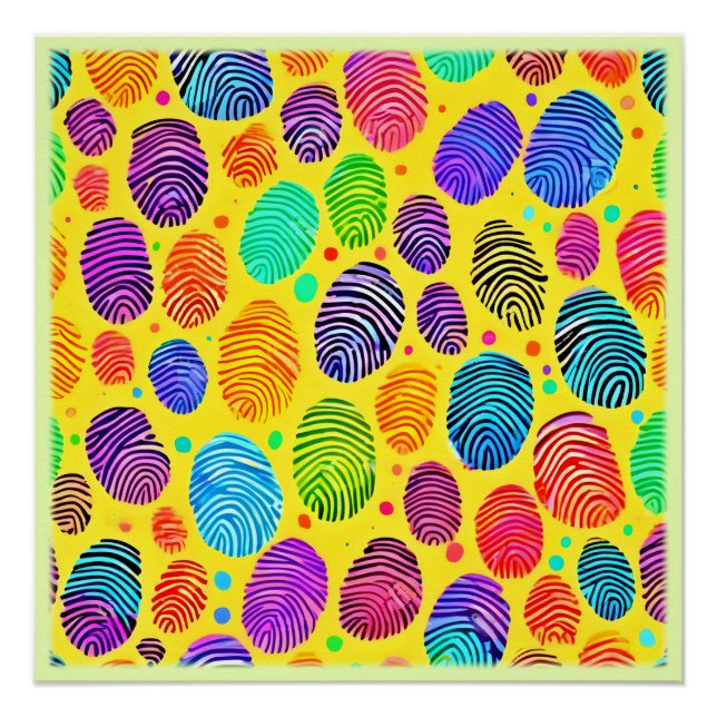 Colourful Fingerprint Symphony Poster (Front)
