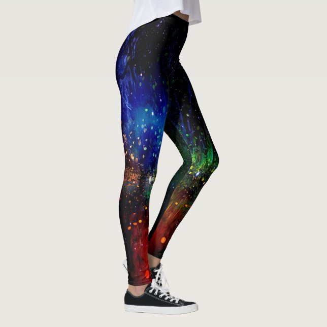 Colourful Firefly Night Leggings (Right)