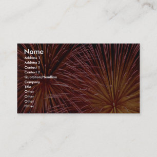Colourful Fireworks, Canada Day Business Card