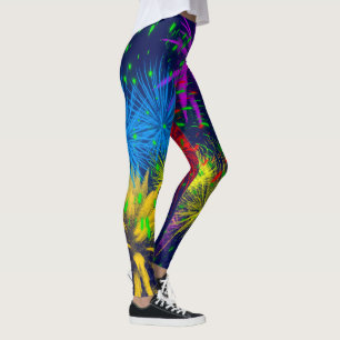 Colourful fireworks funny unique leggings