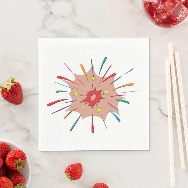Colourful Fireworks Paper Napkins (Creator Uploaded)