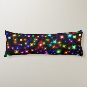 Colourful Fireworks Stars Design Body Cushion