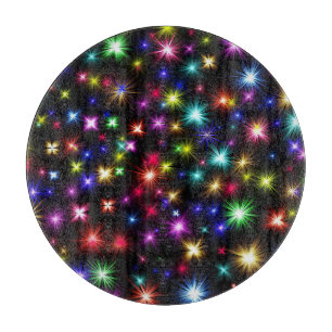 Colourful Fireworks Stars Design Cutting Board