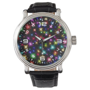 Colourful Fireworks Stars Design  Watch