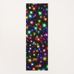 Colourful Fireworks Stars Design  Yoga Mat