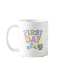 Colourful First Day of School Personalised Mug