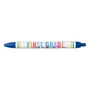 Colourful First Grade Teacher Pen with Custom Name