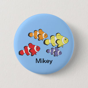Colourful Fish 6 Cm Round Badge