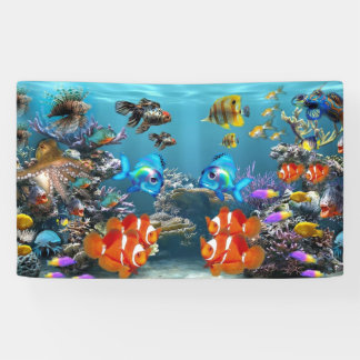 Colourful Fish and Coil Aquarium Banner