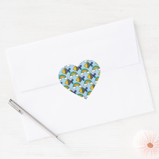 Colourful Fish and Rainbow Sticker (Envelope)