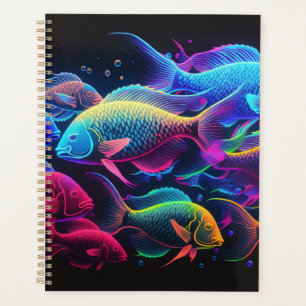 Colourful fish background planner