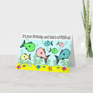 Colourful Fish Birthday Card
