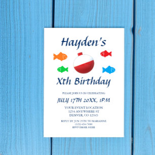 Colourful Fish Birthday Invitation