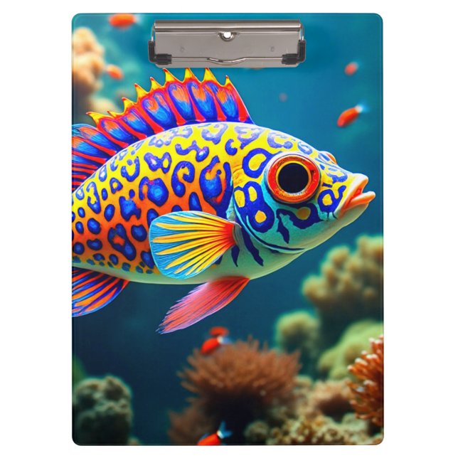 Colourful Fish Clipboard (Front)