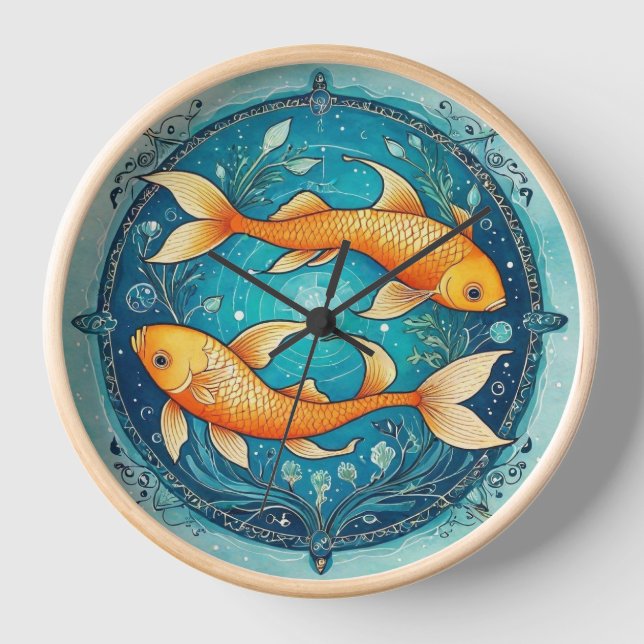 Colourful fish clock (Front)
