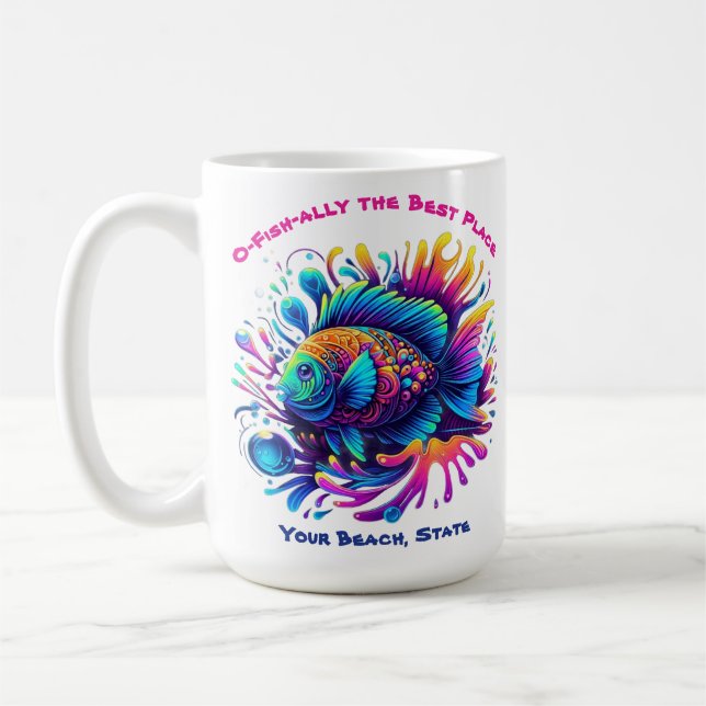 Colourful Fish Coffee Mug (Left)