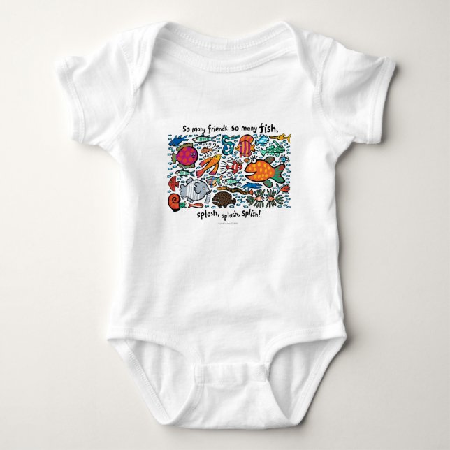 Colourful Fish Friends Baby Bodysuit (Front)