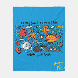 Colourful Fish Friends Fleece Blanket