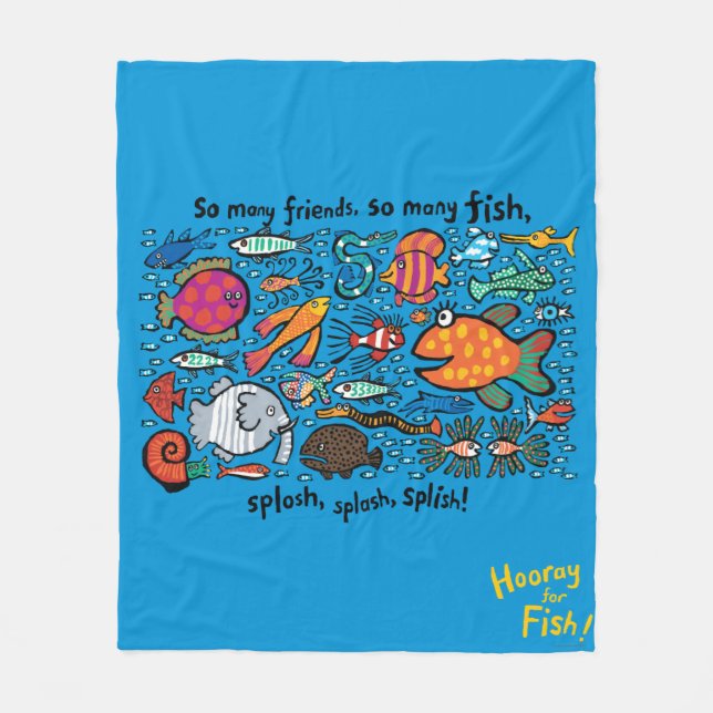Colourful Fish Friends Fleece Blanket (Front)