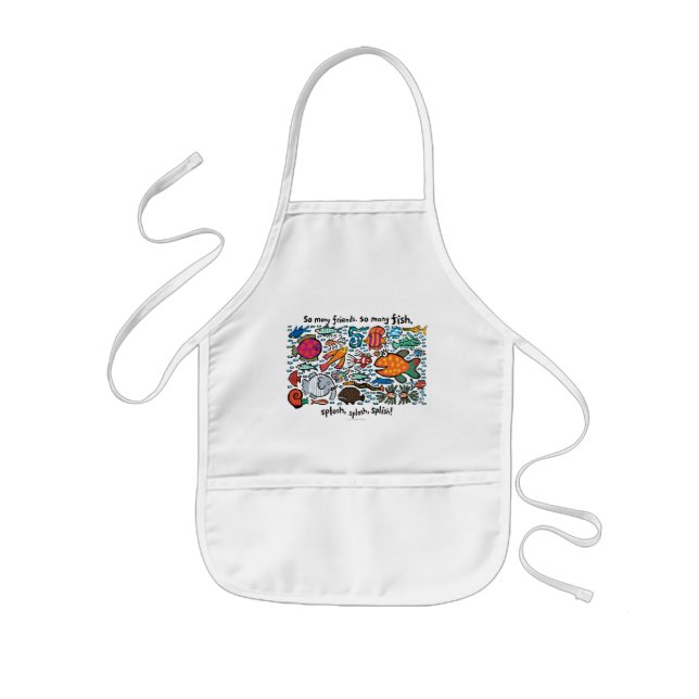 Colourful Fish Friends Kids Apron (Front)