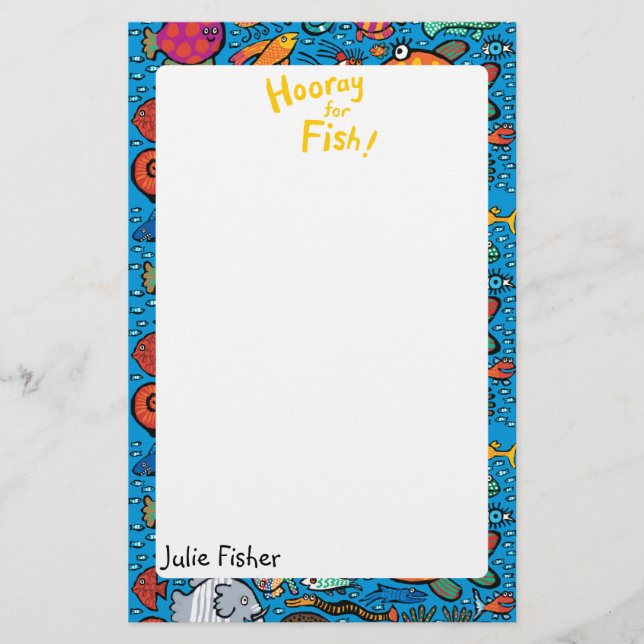 Colourful Fish Friends Stationery (Front)