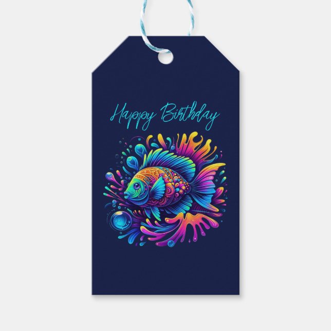 Colourful Fish- Gift Tags (Front)