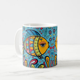 Colourful fish in the reef coffee mug