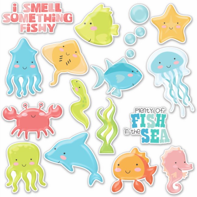 Colourful Fish in the Sea Contour (Front)