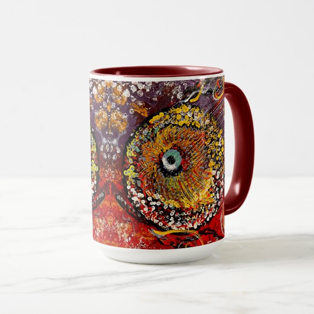 Colourful Fish Mug (Front Right)