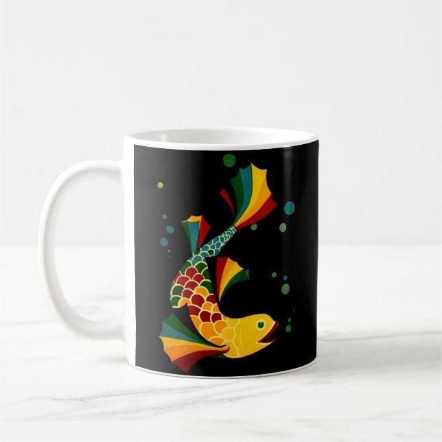  colourful fish ‘n bubbles coffee mug (Left)