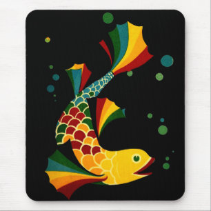 colourful fish ‘n bubbles mouse mat