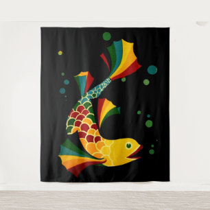 colourful fish ‘n bubbles tapestry