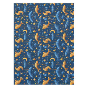 Colourful fish pattern tablecloth