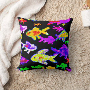 Colourful Fish Patterns Painting Art. Buy Now Cushion