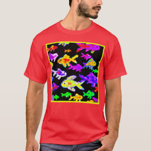 Colourful Fish Patterns Painting Art. Buy Now T-Shirt