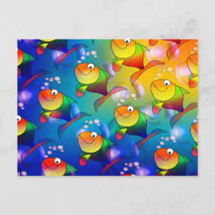 Colourful Fish Postcard