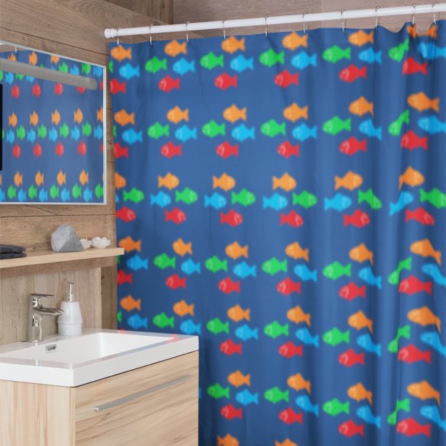Colourful Fish Shower Curtain (Creator Uploaded)