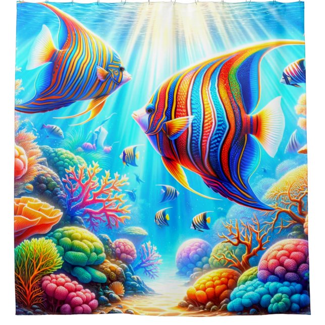 Colourful Fish Shower Curtain (Front)