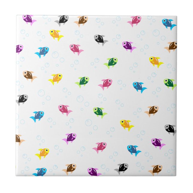 colourful fish tile (Front)