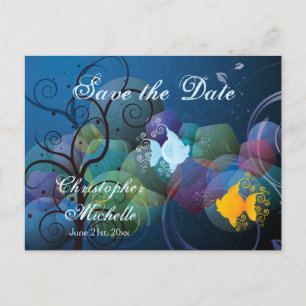 Colourful Fish Tropical Save the Date Wedding Announcement Postcard