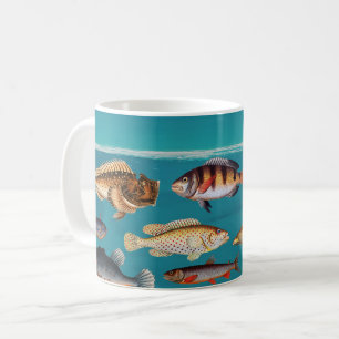 Colourful Fish Under Blue Ocean Water  Coffee Mug